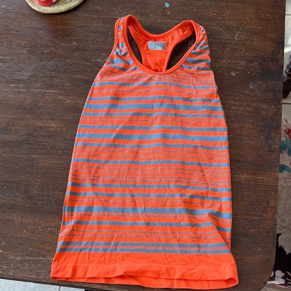 Athleta Neon Orange Performance Racerback Tank - Picture 1 of 4
